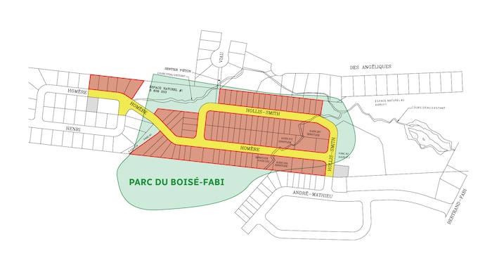 Une carte montrant les lots où des constructions verront le jour.