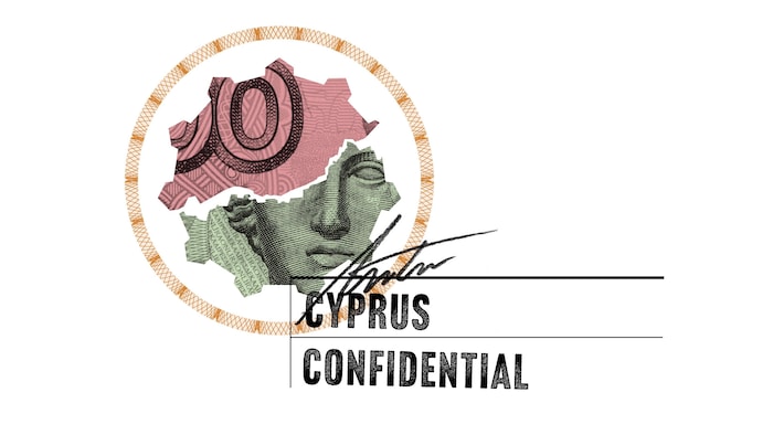 Le logo de Cyprus Confidential, une nouvelle fuite de documents confidentiels obtenue par des partenaires du Consortium international de journalistes d’enquête (ICIJ).