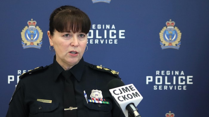 La cheffe du Service de police de Regina, Lorilee Davies.