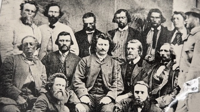 Louis Riel et ses conseillers.