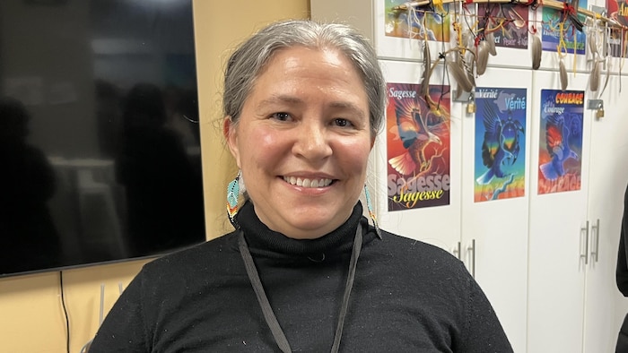 Lucie-Catherine Ouimet dans un local.