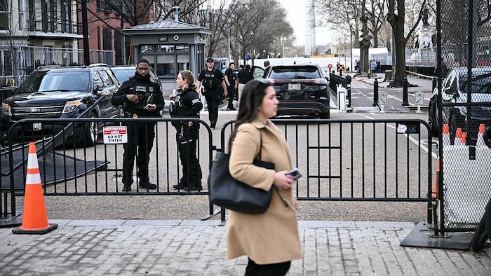 Un important dispositif de sécurité aux abords de la Maison-Blanche.