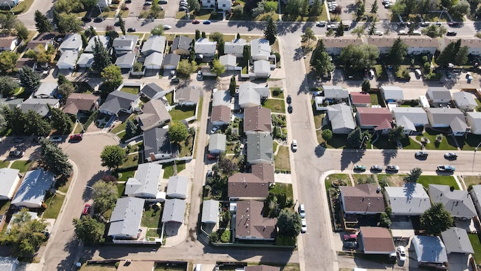 Un quartier résidentiel vu de haut.