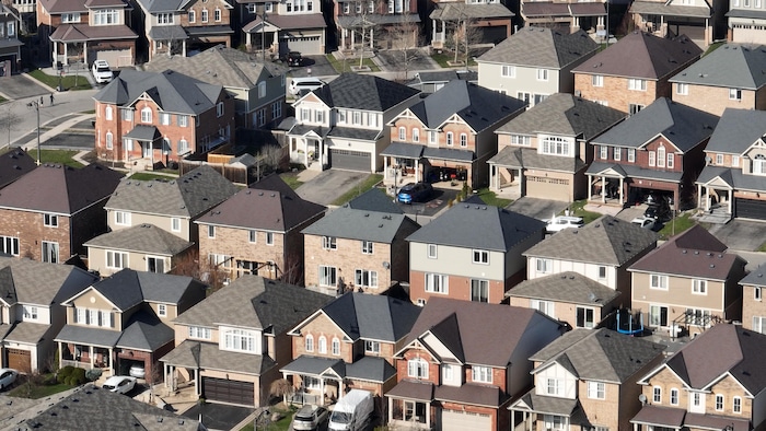 Un quartier résidentiel à Milton en Ontario.