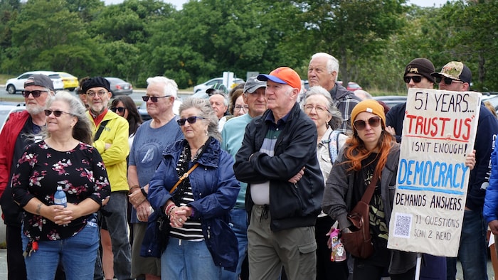 Des manifestants.