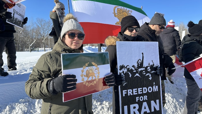 Des manifestants à Sudbury.

