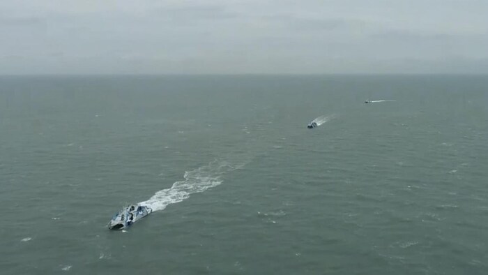Des navires de l'armée chinoise.
