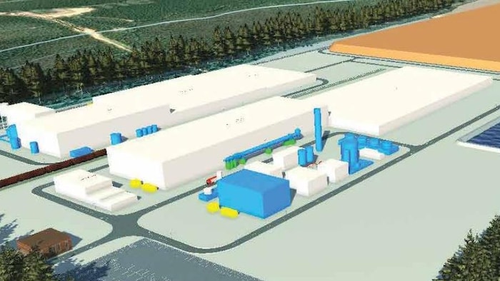 Maquette virtuelle de la raffinerie de Sept-Îles. 