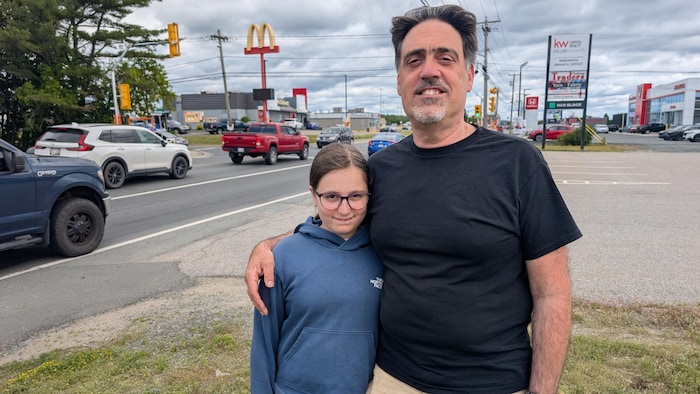 Marc-André Quinto et sa fille.