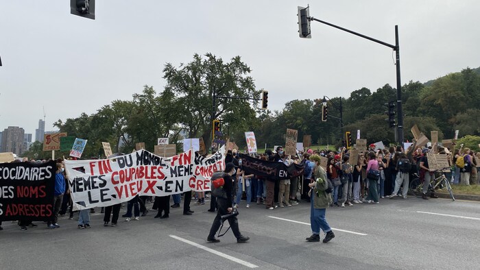 Manifestation pour le climat à Montréal.