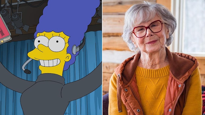 Un montage photo du personnage de Marge Simpson et de Béatrice Picard.