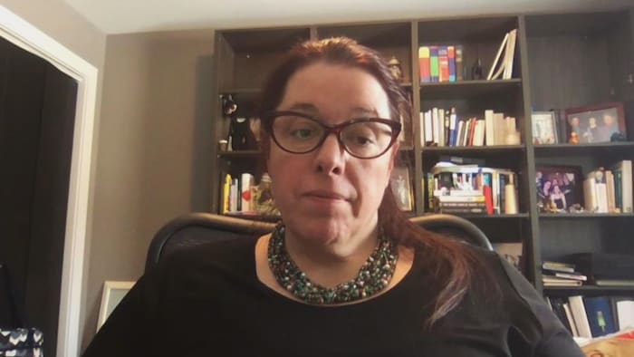 Marie-Andrée Pelland, criminologue et professeure à l'Université de Moncton par visioconférence, le 12 janvier 2021.