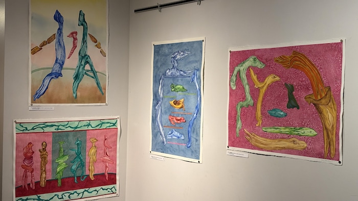 Aquarelles tirées de l'exposition «Promenons-nous dans les bois... de grève» de l'artiste Marie-Claude Laberge.