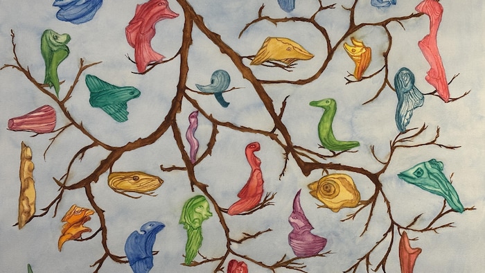 «La forêt enchantée», aquarelle de Marie-Claude Laberge