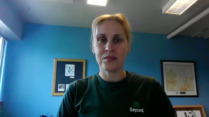 Marie-Pierre Lessard lors d'une entrevue en visioconférence.