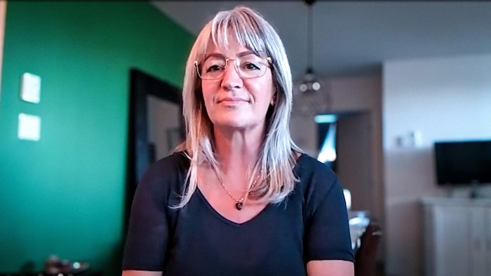 Marie-Renée Côté en visioconférence.