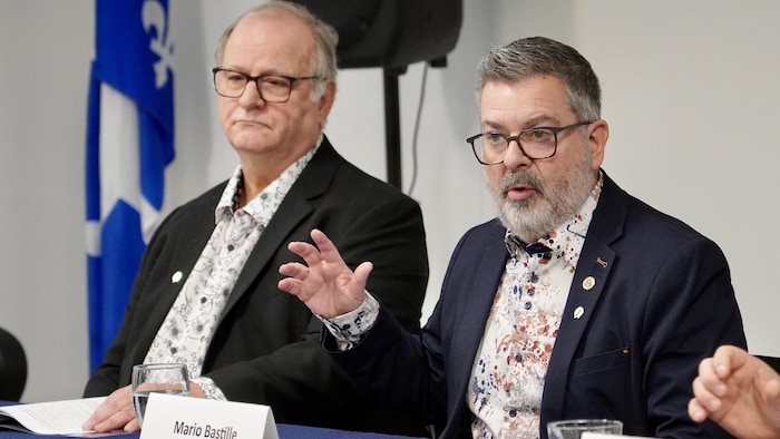 Mario Bastille, en conférence de presse.