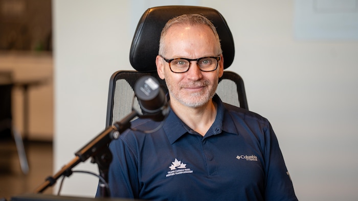 Mathieu Roy au micro de Radio-Canada Windsor.