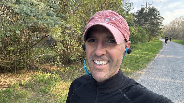 Selfie de Matt DeCourcey en train de courir.