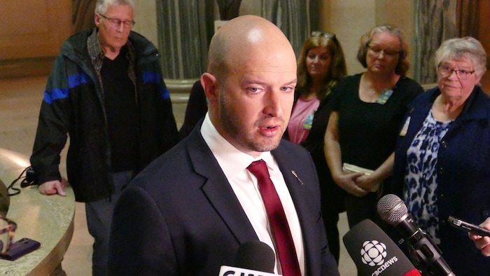 Matt Love en conférence de presse.