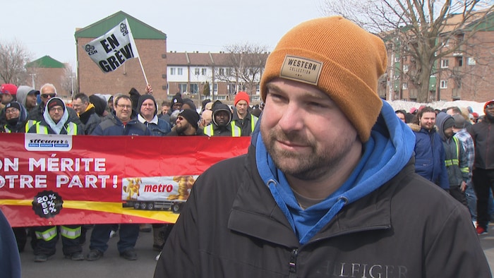 Matthieu Lafontaine, président du Syndicat des travailleurs et travailleuses des épiciers unis Metro-Richelieu-CSN, le 2 avril 2026.
