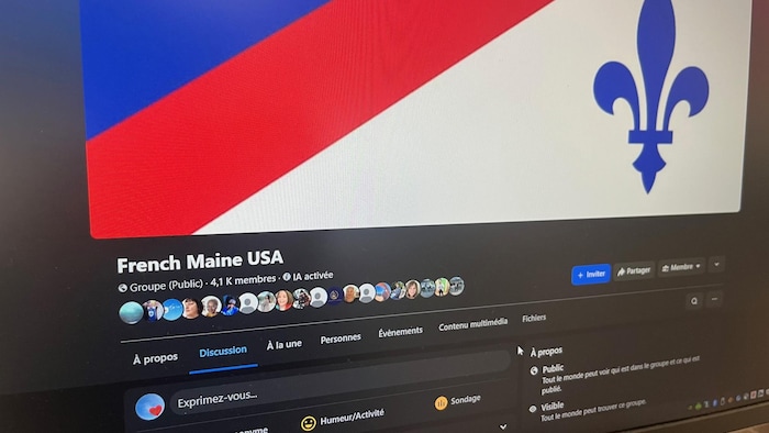 Une page Facebook de French Maine USA.