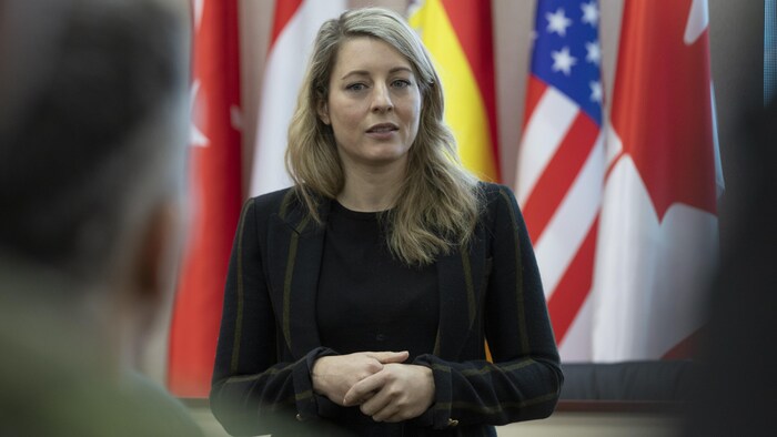 Mélanie Joly se croise les bras.