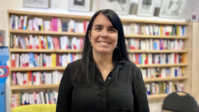 L'autrice M&eacute;lanie No&euml;l &agrave; la Librairie Appalaches &agrave; Sherbrooke en octobre 2025.