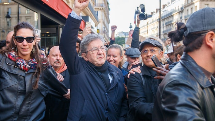 Jean-Luc Mélenchon, lors de la manifestation.