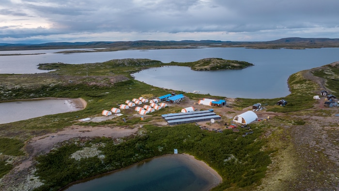 Le campement de la minière Métaux Torngat à Strange Lake dans le Nord-du-Québec. 