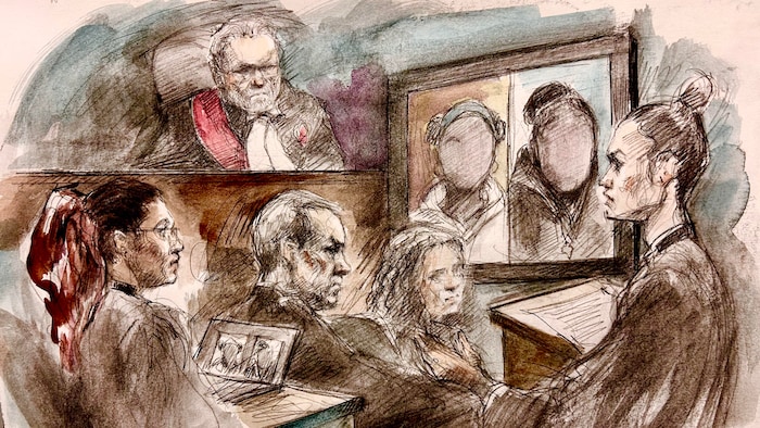 Une illustration judiciaire de l'audience.