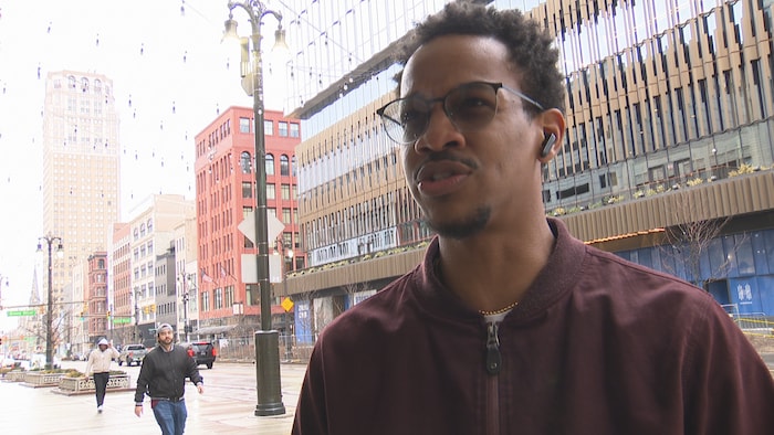 Michael Wilson au centre-ville de Détroit.
