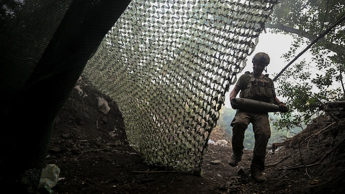 Un militaire ukrainien dans la région de Donetsk.