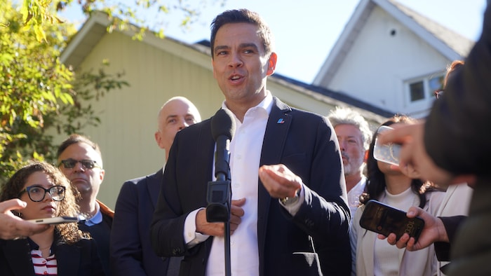 Le chef du Parti libéral du Québec, Charles Milliard.