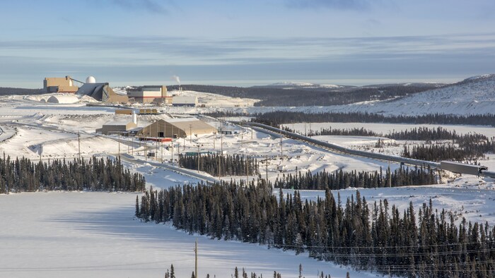 La mine du lac Bloom, en hiver.
