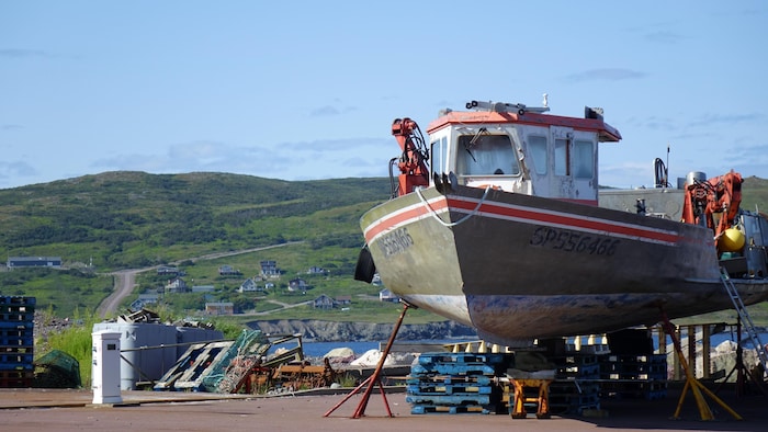 Un bateau à Miquelon.