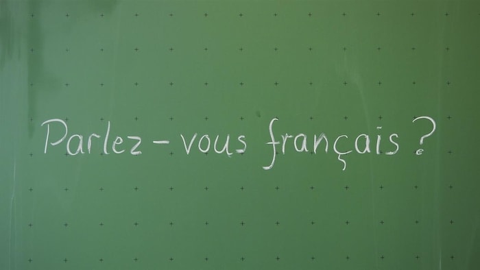 Tableau dans une classe de français
