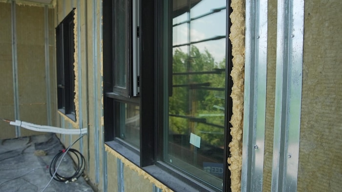 The windows of an apartment in the monarch.