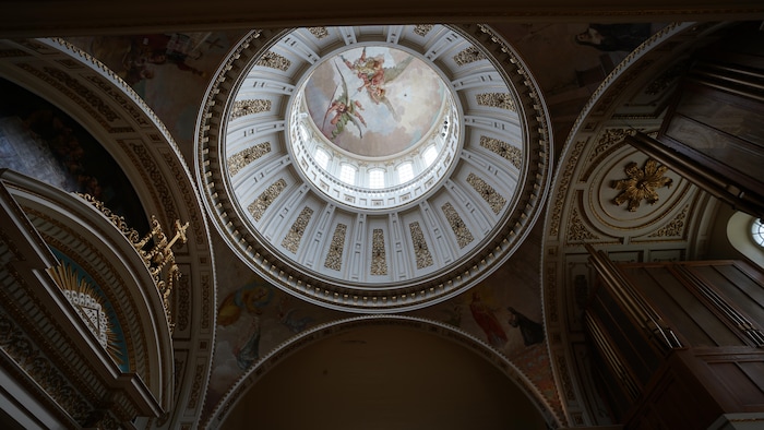 Dôme de la chapelle des Ursulines, vu de l’intérieur.