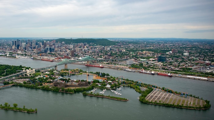 Vue aérienne de Montréal.