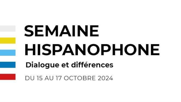 Affiche de la Semaine de l'hispanophonie de l'Université du Québec à Montréal (UQAM), qui se déroule du 15 au 17octobre. 