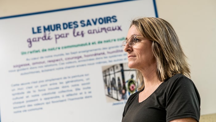 L’artiste peintre d’ascendance abénaquise d’Odanak, Jessica Somers.