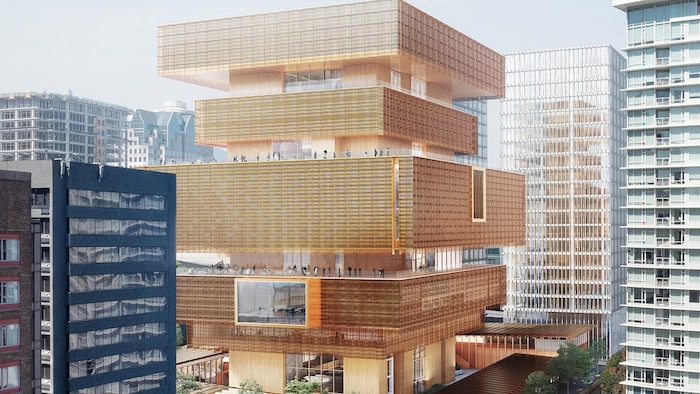 Esquisse du projet de nouvel édifice du Musée des beaux-arts de Vancouver