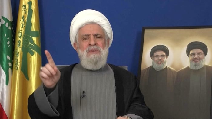 Le secrétaire général du Hezbollah, Naïm Qassem.