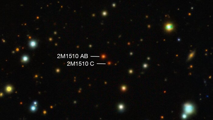 Une paire de naines brunes en orbite l'une autour de l'autre.