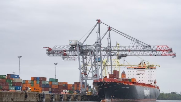 Des installations portuaires.