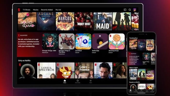 L'interface de la plateforme Netflix sur iPad et iPhone. 