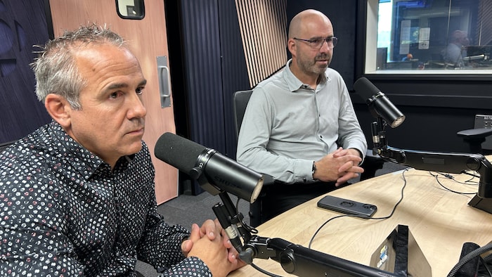 Nicolas Pelletier et Martin Ouellet en entrevue.