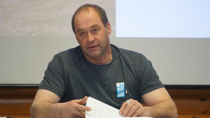 Normand Barriault, photographié durant l'assemblée générale annuelle du syndicat