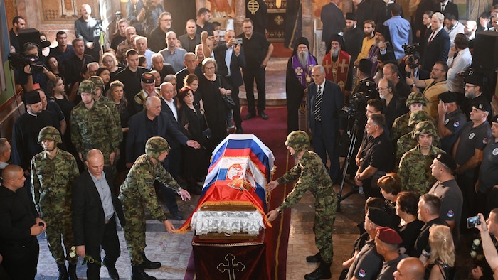 Cérémonie funéraire de Ratko Mladic, à Belgrade.